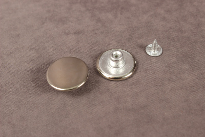 Пуговица 20мм джинсовая Гладкая Никель - изображение
