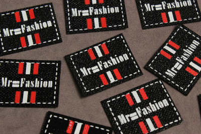 Лейбл пришивной 27*35мм "Mr.Fashion" Черный - изображение