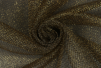 Сетка-люрекс Т.золото/черный - изображение