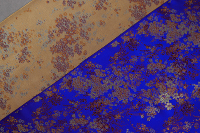 Шелк-жаккард цветы диагональ Электрик - изображение