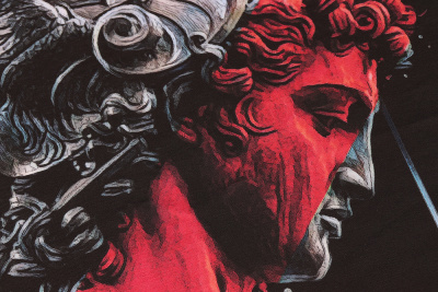 Кулирная гладь с лайкрой 180 гр/м.кв. Панель Гермес - изображение