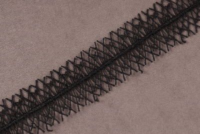 Кружево гипюр 20мм Ажурное АРТ.2036 Черный - изображение