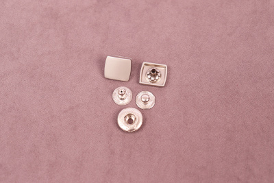 Кнопки пробивные 13*15мм декоративная Матовое Серебро - изображение