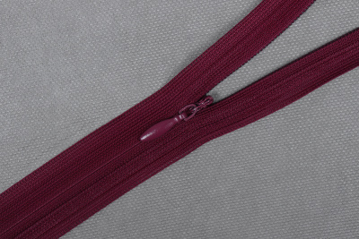 Молния потайная 20см нейлон Т.бордовый №178 - изображение