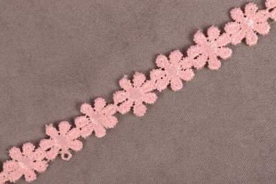 Кружево гипюр 13мм Ажурное АРТ.5085 Розовый - изображение