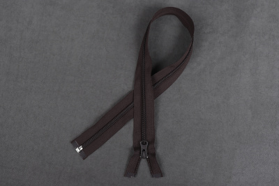 Молния разъёмная 55см Т5 спираль Т.Коричневый 304 - изображение