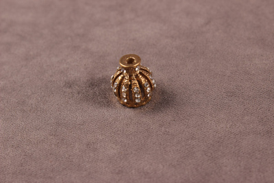 Тюльпан 11*12мм для бижутерии со стразами Золото - изображение