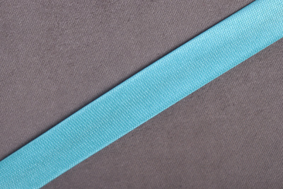 Атласная косая бейка 15мм Голубой 114 - изображение