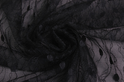 Сетка вышивка 15325 Черный - изображение