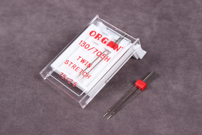 Игла двойная супер стрейч №75/2,5 2шт Organ - изображение