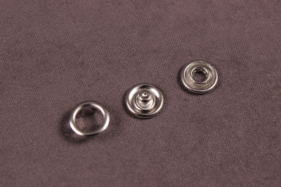 Кнопки пробивные 9,5мм рубашечные/кольцо Никель - изображение