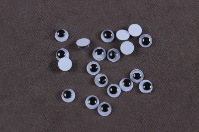 Глазки двигающиеся 5мм круглые Черный/белый - изображение