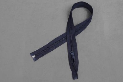 Молния разъемная 60см Т5 спираль Т.Синий 168 - изображение