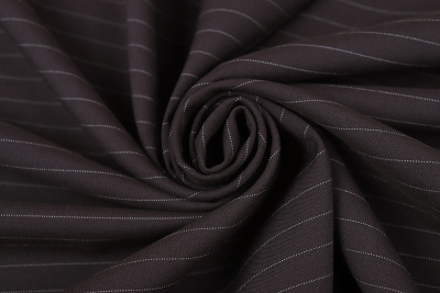 Ткань костюмная полоска Серо-коричневый - изображение