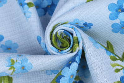 Полотно вафельное Тейково Незабудки - изображение