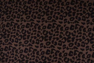 Трикотаж лапша Леопард Черный/коричневый - изображение