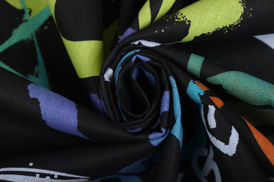 Поплин набивной 150 Ив 105 гр/м.кв. Граффити - изображение