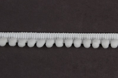 Тесьма 15мм с помпонами Белый - изображение
