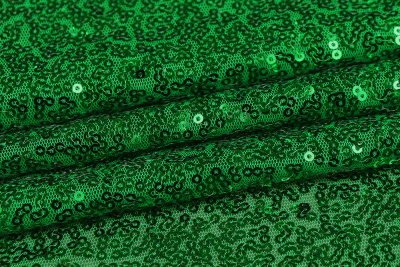 Пайетки на сетке Зеленый - изображение