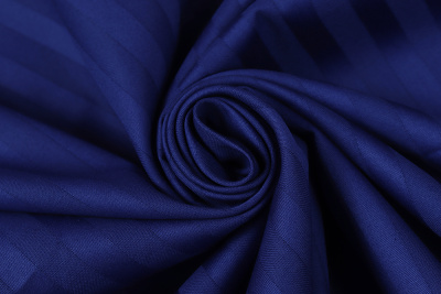 Страйп-сатин 130гр/м.кв.240 Мелкая полоска 1*1 Синий - изображение