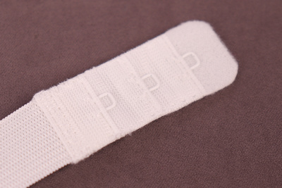 Удлинитель застежки для бюстгальтера 19мм 3ряда 1крючок + резинка Белый - изображение