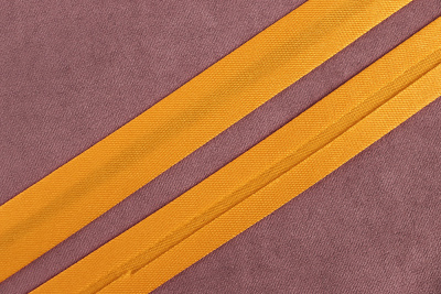 Атласная косая бейка 15мм Оранжево-желтый 6039 - изображение