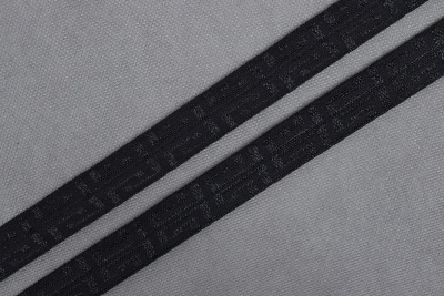 Трикотажная бейка 15мм с рисунком Черный - изображение