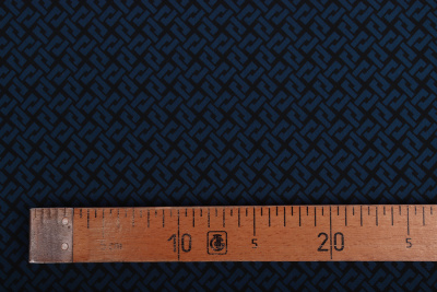 Кулирная гладь с лайкрой Синий/черный - изображение