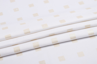 Тик набивной 220 Квадратики на белом Тик набивной 220 Квадратики на белом - изображение