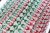 Тесьма 35мм плетеная Серебро/красный/зеленый