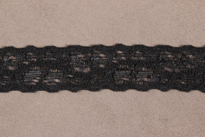 Кружево 15мм эластичное Черный - изображение
