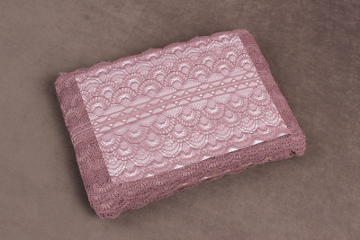 Кружево 165мм эластичное Пыльная роза - изображение