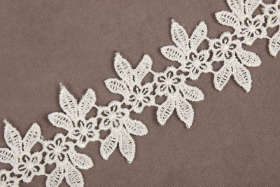 Кружево гипюр 40мм Ажурное АРТ.1010 Белый - изображение