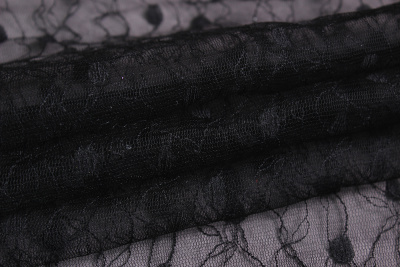 Сетка вышивка 15325 Черный - изображение