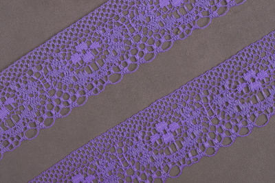 Кружево 38мм капроновое Фиолетовый №7 - изображение