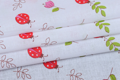 Ситец 80 набивной 85 гр/м.кв. Божьи коровки - изображение