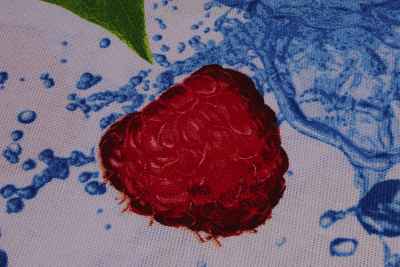 Рогожка набивная Фрукты, ягоды - изображение