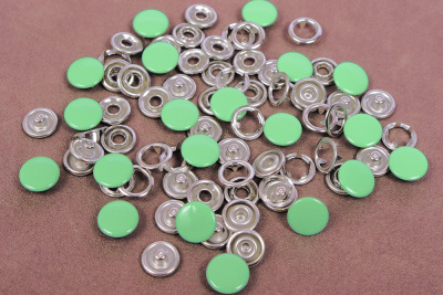 Кнопки пробивные 9,5мм рубашечные закрытые Зеленый - изображение