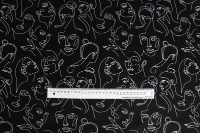 Кашемир Лица на черном - изображение