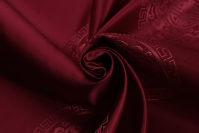 Жаккард монгольский медальон Бордовый - изображение