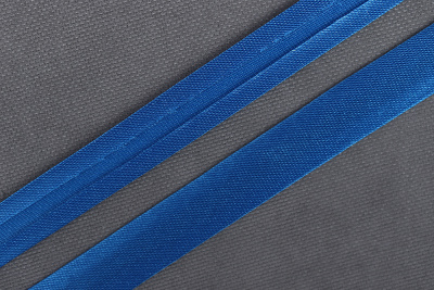 Атласная косая бейка 15мм Т.голубой 370 - изображение