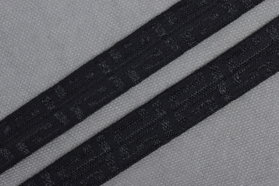 Трикотажная бейка 15мм с рисунком Черный - изображение