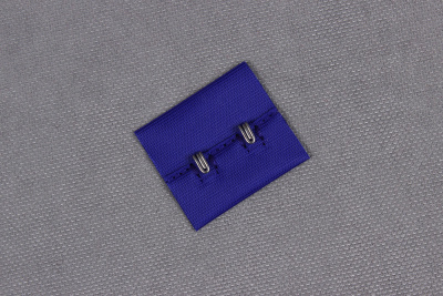 Застежка для бюстгальтера 30мм 3ряда 2крючка Синий - изображение