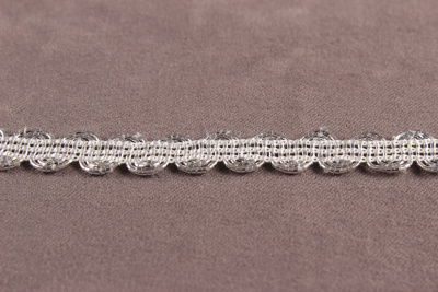 Тесьма металлизированная 10мм Волна Серебро - изображение