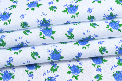 Бязь набивная 262 Ив 120 гр/м.кв. Цветочки - изображение
