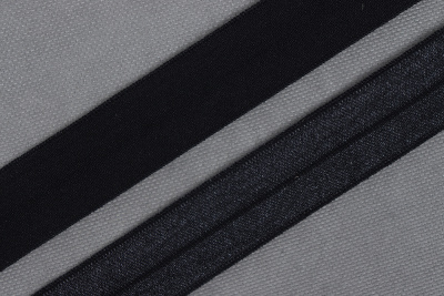 Трикотажная бейка 20мм блестящий Черный - изображение