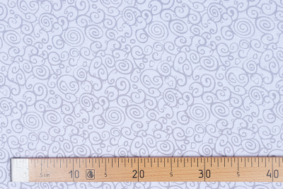 Батист с вытравкой 2943 Вензеля Белый - изображение