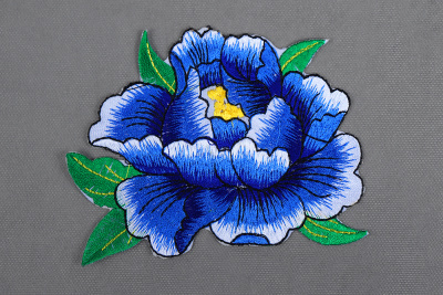 Термоаппликация Цветок Синий - изображение