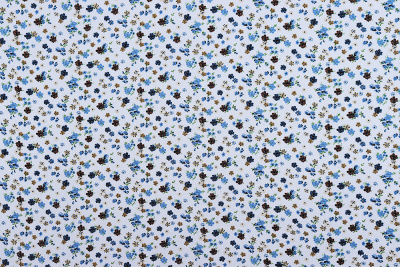 Штапель набивной ANNA 121473 Мелкие цветы на белом - изображение