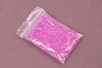 Бисер 6/0 прозрачный Розовый - изображение